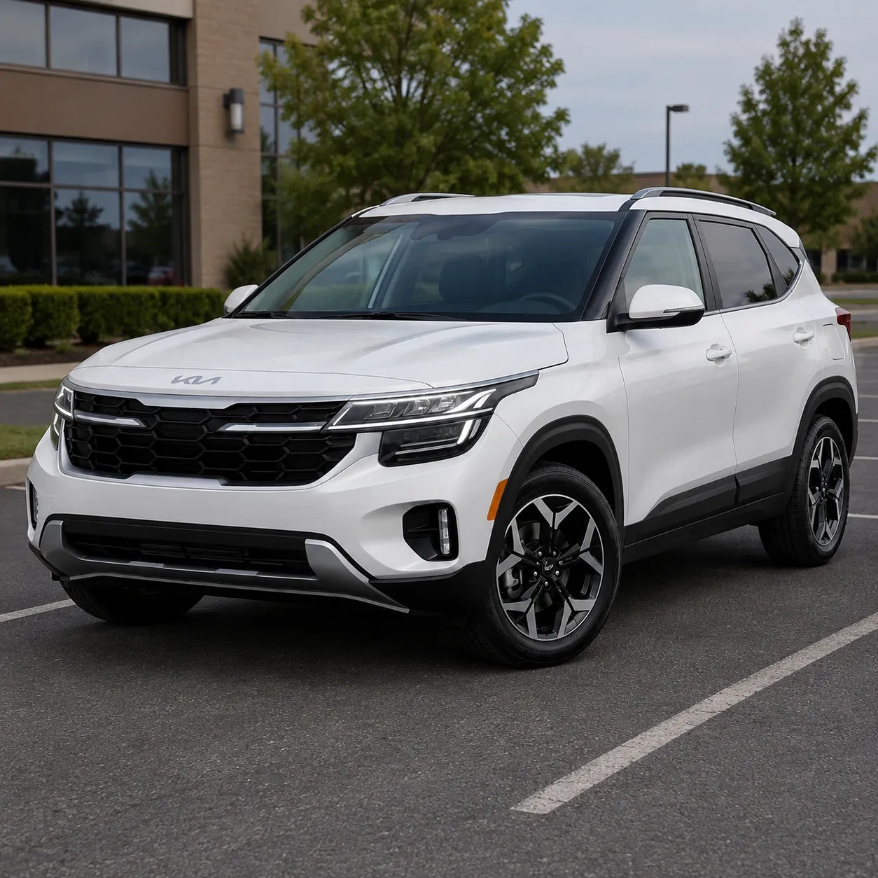 Kia Seltos compact SUV rental in Atlanta, Georgia — fuel-efficient, easy-to-park vehicle with generous cargo space