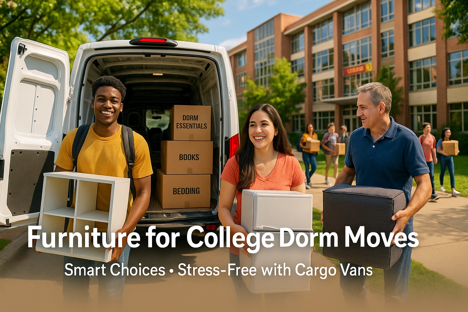 Furniture Choices for College Dorm Moves Using a Cargo Van