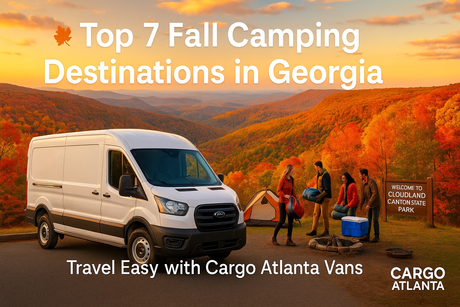 Top 7 Fall Camping Destinations in Georgia (2025 Guide) — Scenic Trips with Cargo Atlanta Vans